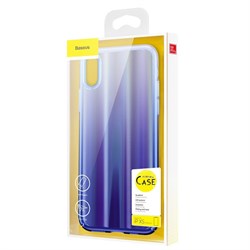 Чехол Baseus Aurora Case For iP Xr (2018) Transparent Blue (WIAPIPH61-JG03) - фото 12987