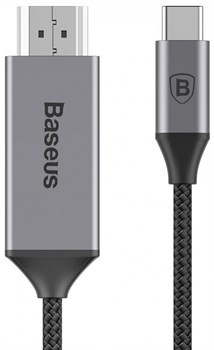 Кабель Baseus Video Type-C Male To HDMI Male Adapter 1.8M (CATSY-0G) - фото 16668
