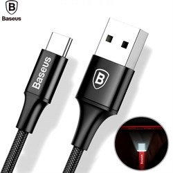 Кабель Baseus Rapid Series Type-C Cable (Indicator light ) 2M , Черный (CATSU-С01) - фото 16967