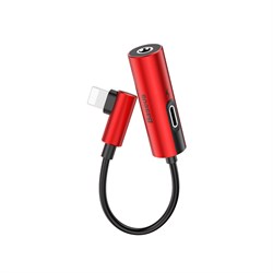Переходник Baseus L42 IP Male to 3.5mm+IP Female Adapter (CALL42-91) - фото 20488