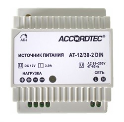 Блок питания ACCORDTEC AT-12/30-2 DIN для крепления на DIN-рейку - фото 27305