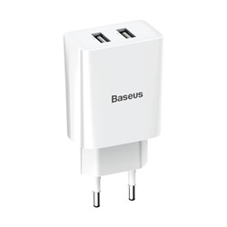 Сетевое зарядное устройство Baseus Wall Charger Adapter 2x USB 2.1A 10,5W (CCFS-R02) - фото 33667