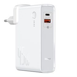 Внешний аккумулятор Baseus GaN power bank 10000 mAh fast wall charger PPS 45W USB-A / USB Typy-C + Кабель USB Type-C 1m (PPNLD-C02) - фото 37518