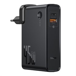 Внешний аккумулятор Baseus GaN power bank 10000 mAh fast wall charger PPS 45W USB-A / USB Typy-C + Кабель USB Type-C 1m (PPNLD-C01) - фото 37535