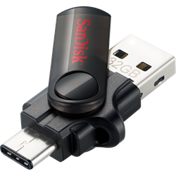 Флеш-накопитель USB  3.1  256GB  SanDisk  Dual Drive  (Type C + Type A)  OTG - фото 9409