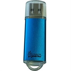 Флеш-накопитель USB  16GB  Smart Buy  V-Cut  синий - фото 9485
