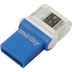 Флеш-накопитель USB  64GB  Smart Buy  Poko  OTG  синий - фото 9527