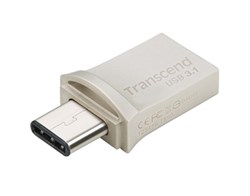 Флеш-накопитель USB  3.1  64GB  Transcend  JetFlash 890S OTG  водонепроницаемая  серебро металл - фото 9657
