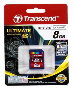 Карта памяти SDHC  8GB  Transcend Class 10 UHS-I - фото 9772