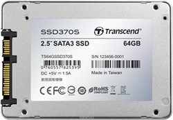 Твердотельный внутренний диск SSD  Transcend   64GB  370S, SATA-III, R/W - 560/460 MB/s, 2.5", TS6500, MLC - фото 9937